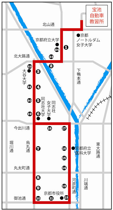 同志社線バス停地図
